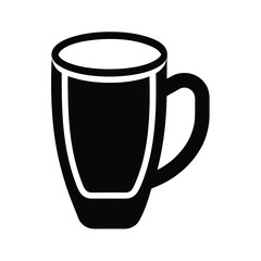 coffee mug stencil icon vector illustration