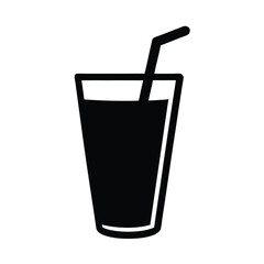 juice glass stencil icon vector illustration