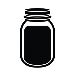 mason jar glass stencil icon vector illustration