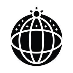 royal orb stencil icon vector illustration