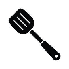 spatula stencil icon vector illustration