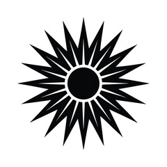 sunburst stencil icon vector illustration