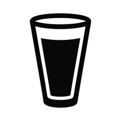 tumbler glass stencil icon vector illustration