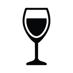 wine glass stencil icon vector illustration