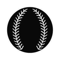 baseball ball stencil icon vector illustration