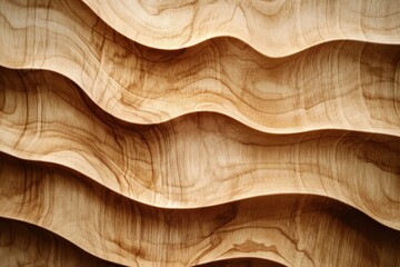 Distinctive light brown plywood with uneven color curved grain and dark spots suitable for various furniture designs