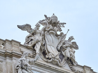 The Trevi Fountain (in Italian Fontana di Trevi), with a frontage of almost 50 meters, is one of the largest monumental fountains of the Baroque period in Rome (Italy).
