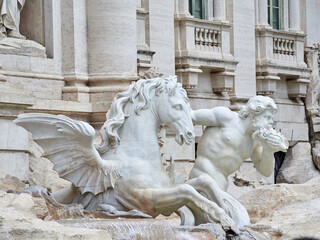 The Trevi Fountain (in Italian Fontana di Trevi), with a frontage of almost 50 meters, is one of the largest monumental fountains of the Baroque period in Rome (Italy).