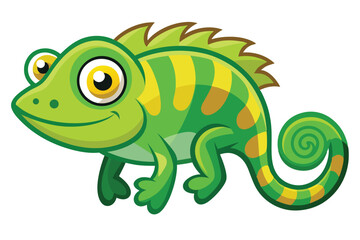  Cartoon Style Chameleon Vector Illustrations