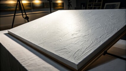White Canvas Texture Abstract Impasto Study