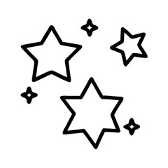 Stars starburst twinkle celestial night sky space galaxy astrology astronomy shining light star shape vector illustration