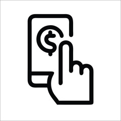 Tap to pay icon contactless payment symbol