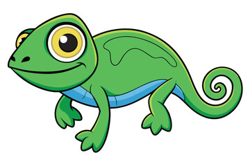  Cartoon Style Chameleon Vector Illustrations