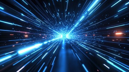 Abstract Futuristic Speed Tunnel