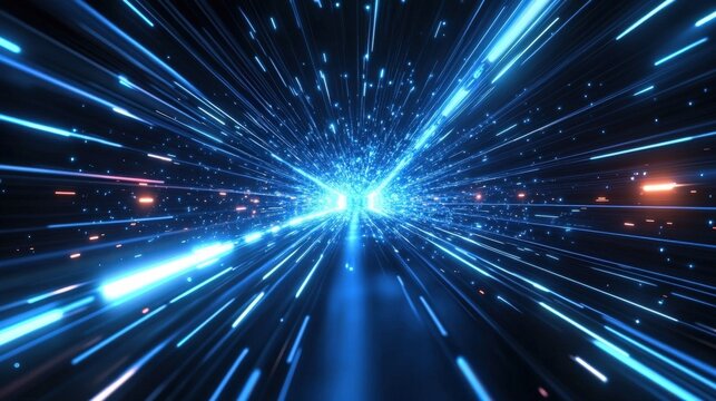 Abstract Futuristic Speed Tunnel