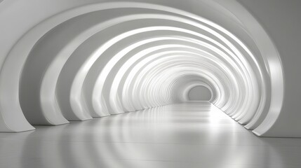 Obraz premium Abstract White Architectural Tunnel