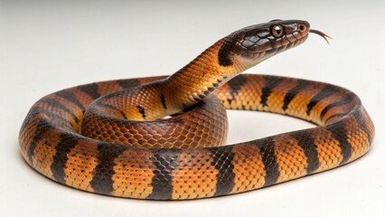 Fototapeta premium Bismarck Ringed Python on studio background 