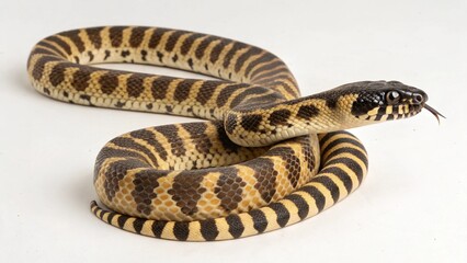 Naklejka premium Bismarck Ringed Python on studio background 