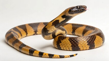 Obraz premium Bismarck Ringed Python on studio background 