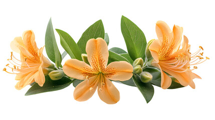 Honeysuckle, isolated on white background