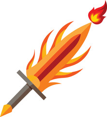 Burning sword