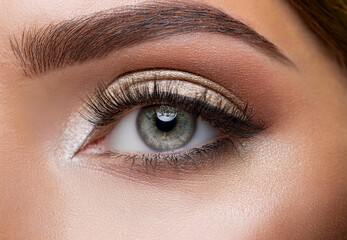 Obraz premium close up of female eye with make up