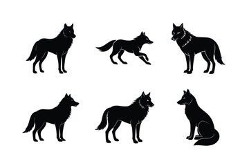 Wilderness Wolf Silhouette Vector Image