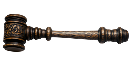 Judge gavel isolated on white background