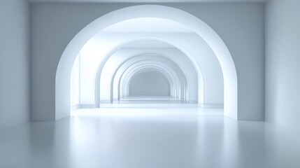 Obraz premium Abstract Architectural Archways Corridor