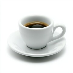 Obraz premium Espresso Cup on Saucer Dark Coffee Rich Aroma and Flavor Delightful Beverage Indulgence Serenity