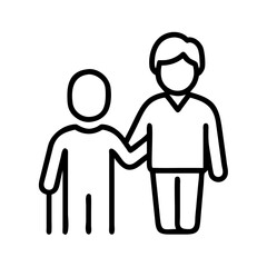 Illustration of support helping hand assistance friendship empathy care giving collaboration people