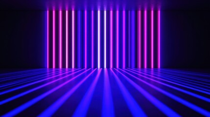 Neon Light Stage Background Design