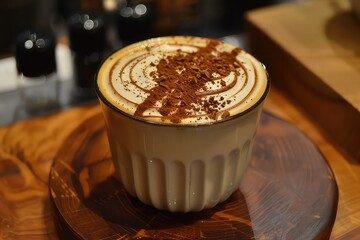 cappuccino with a sprinkle of cocoa