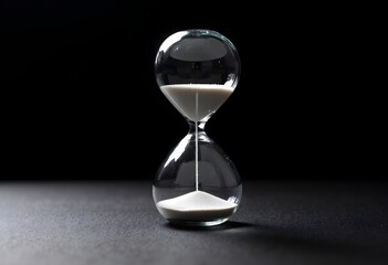 Hourglass with Sand Flowing