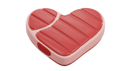 Isolated Heart Shaped Steak