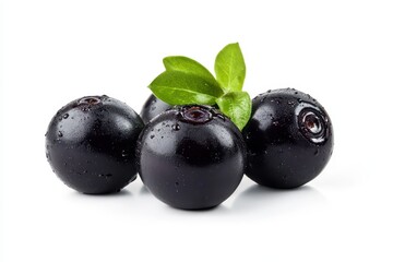 Isolated fresh acai juice on white background