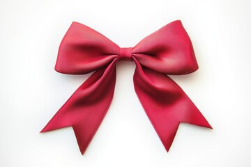 Naklejka premium Isolated red bow and ribbon on white