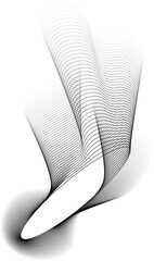 Vector element with a circular center and a blob-shaped perimeter with soft zigzagging contours creating a layered opacity gradient.