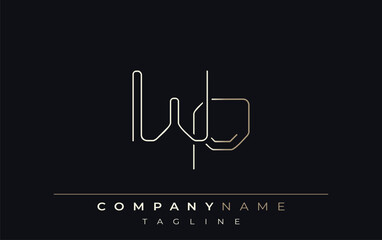 WP Abstract Line Style Logo. Minimalist Design Featuring the Letters W and P Abstract Line Style