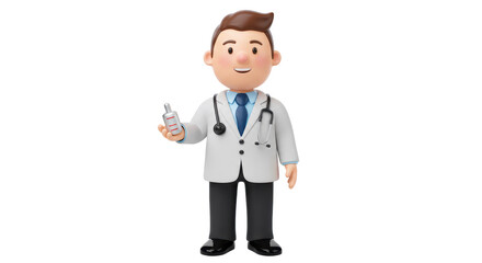 Isolated Cartoon Doctor Stethoscope Medical Healthcare
