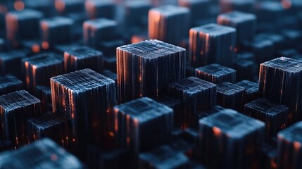 Obraz premium Abstract Digital Cityscape
