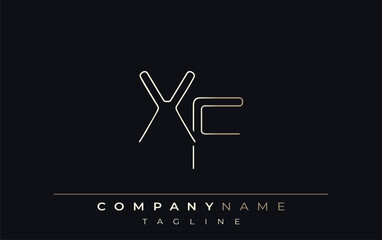 XF Abstract Line Style Logo. Minimalist Design Featuring the Letters X and F Abstract Line Style