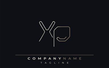 XP Abstract Line Style Logo. Minimalist Design Featuring the Letters X and P Abstract Line Style
