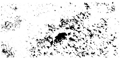 Fototapeta premium Black and white noise paper dust. Distressed Dirty rough overlay texture. Black grunge texture on transparent backdrop background. Scratches on a white background.