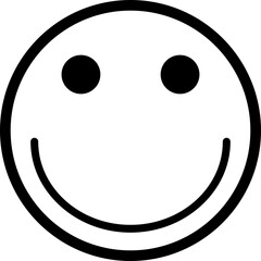 Simple line-art face with a soft and minimalistic smile.