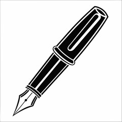 Fountain pen vector illustration for writing, branding, and stationery design