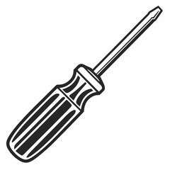 Fototapeta premium Flathead screwdriver vector illustration for tools design, DIY projects, and repairs