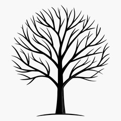 Obraz premium Bare tree vector illustration for nature design, environmental awareness, and artistic projects
