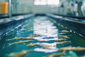 Sturgeon fry breeding aquaculture facility