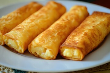 Tacos Dorados or Flautas are rolled corn tortillas filled with chicken beef or vegetarian fillings like potatoes